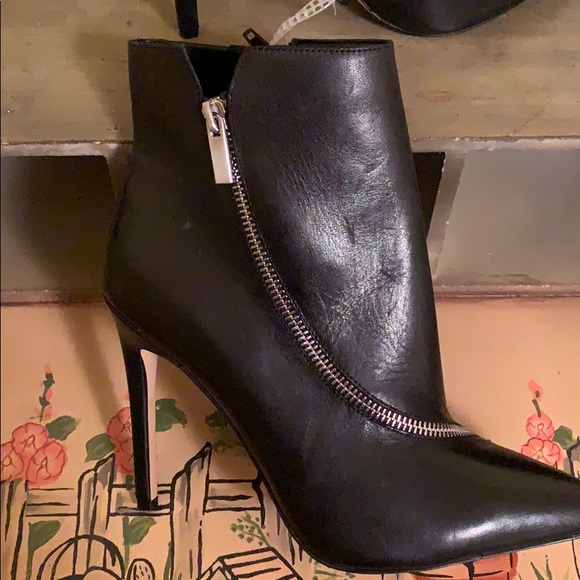 Aldo Shoes - Aldo Black Zipper Booties-Leather